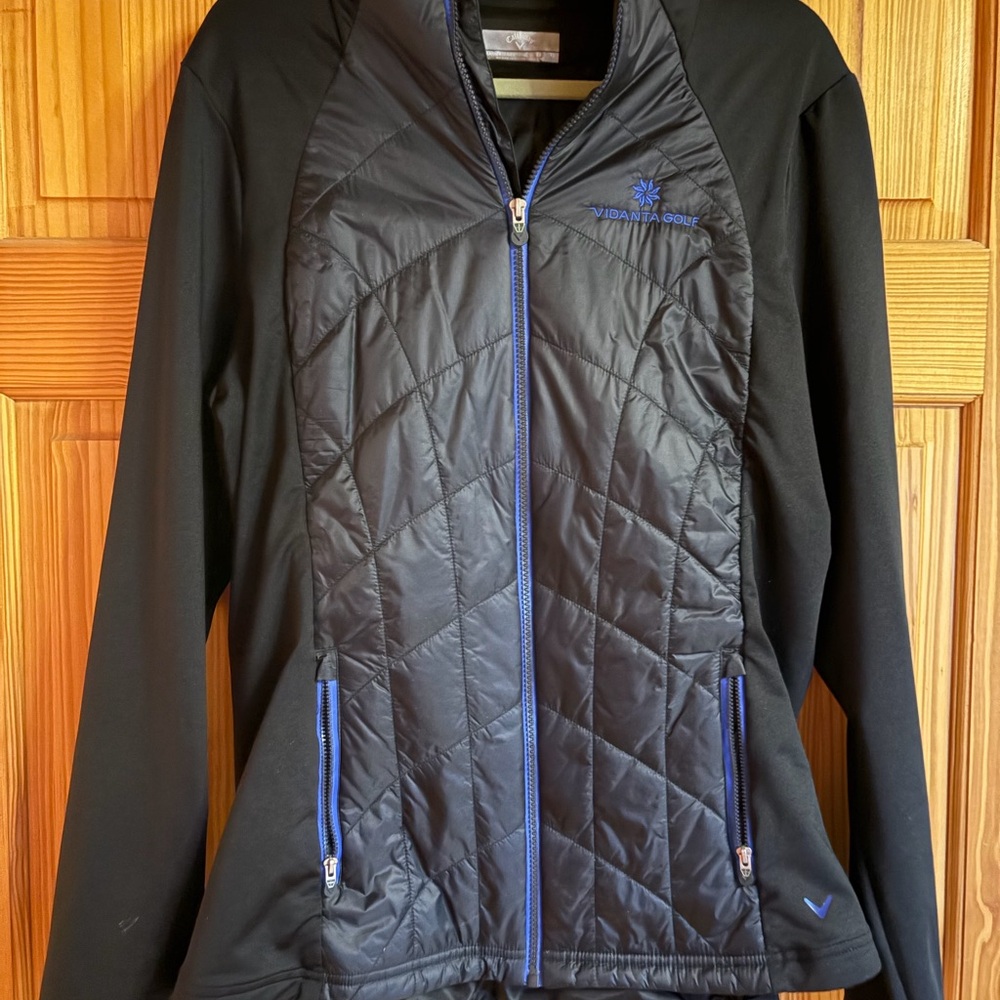 Callaway Women's Black Jacket with Blue Trim